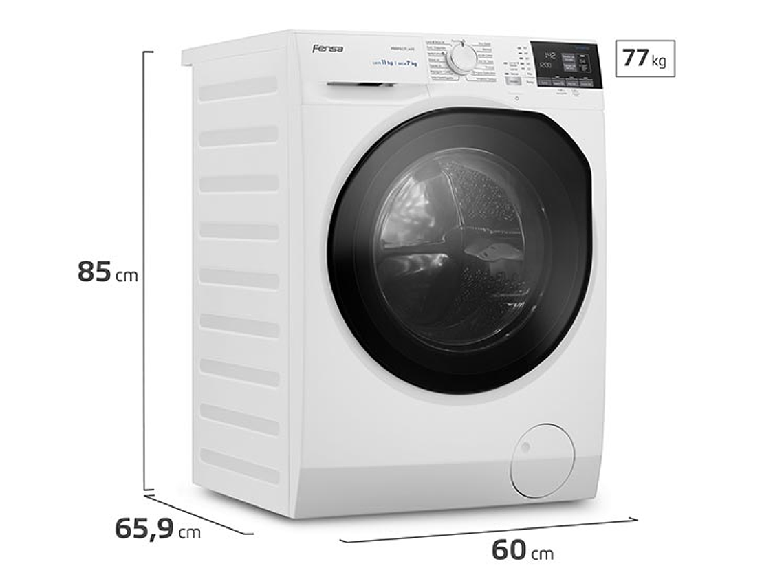 LAVADORA SECADORA FENSA PERFECT CARE 11WD 11KG/7KG BLANCO 5