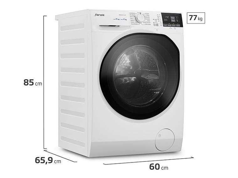 LAVADORA SECADORA FENSA PERFECT CARE 11WD 11KG/7KG BLANCO 5