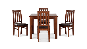 JUEGO DE COMEDOR CIC ÑUBLE 4 SILLAS CARAMELO NEGRO