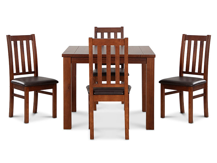 JUEGO DE COMEDOR CIC ÑUBLE 4 SILLAS CARAMELO NEGRO 2