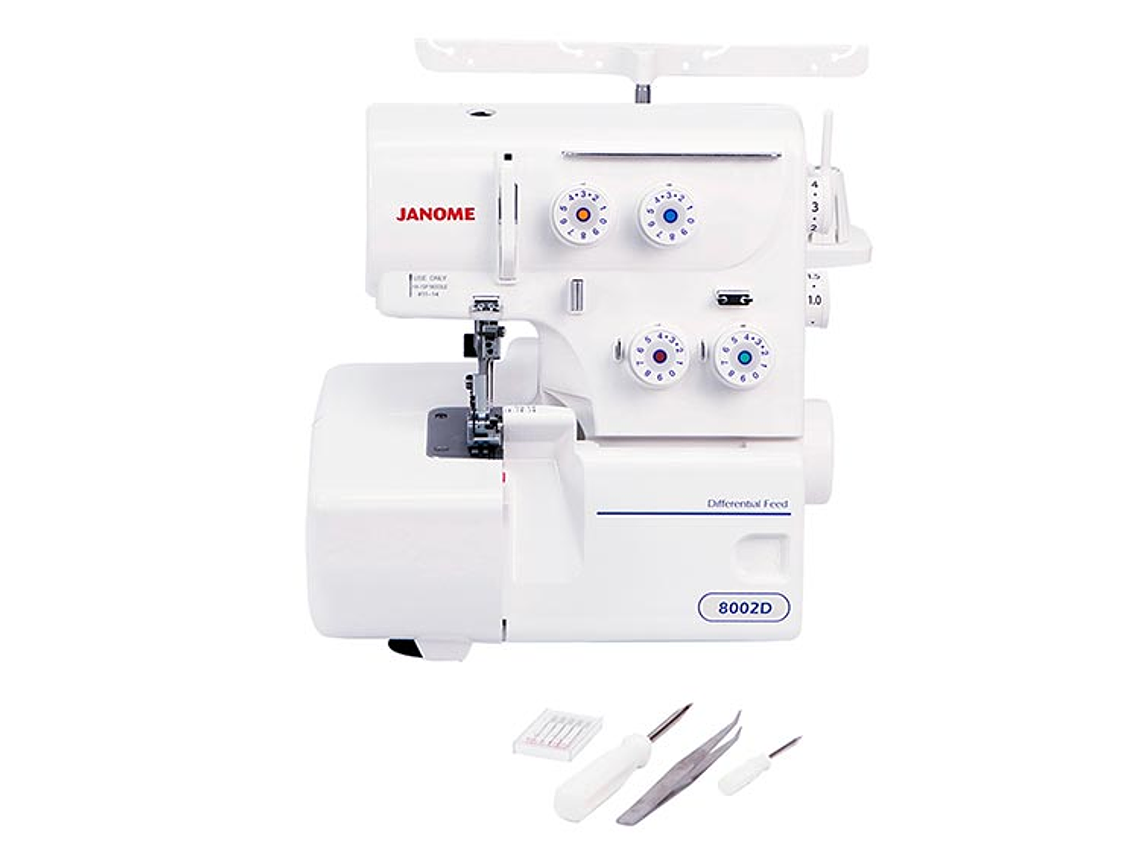 COMBO JANOME MAQUINA DE COSER EASY JEANS PLUS + OVERLOCK 8002D 3