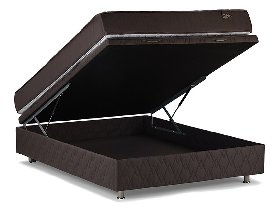 JUEGO DE DORMITORIO ROSEN CAMA BOXET ERGO T 2 PLAZAS + SET RACHEL 3