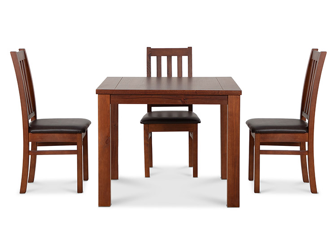 JUEGO DE COMEDOR CIC ÑUBLE 4 SILLAS CARAMELO NEGRO 5