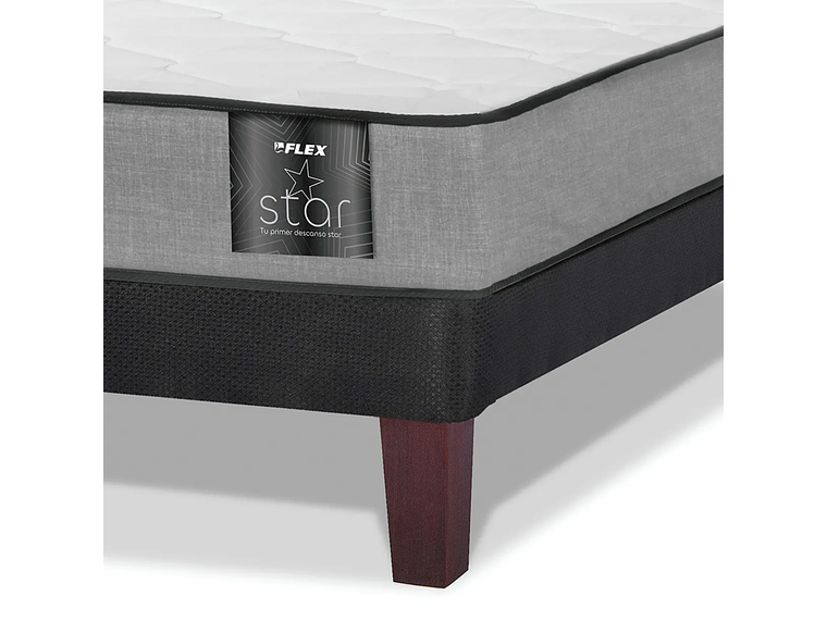 JUEGO DE DORMITORIO FLEX CAMA EUROPEA STAR 1 PLAZA + SET ASTURIAS 4