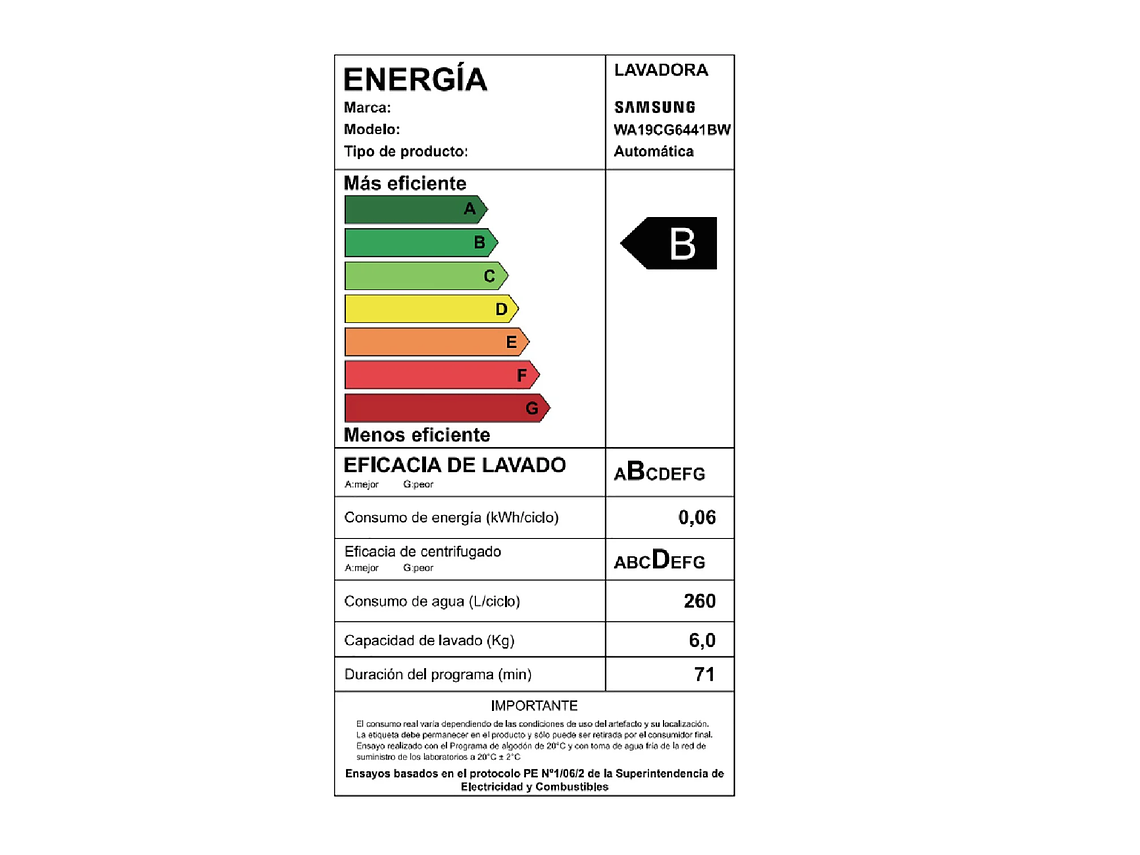 LAVADORA DE CARGA SUPERIOR 19KG CON ECO BUBBLE BLANCA 6