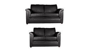 LIVING ANCONA 3-2 PU GRANO NEGRO