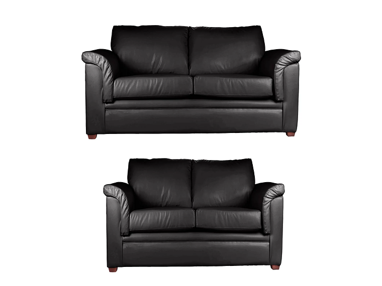 LIVING ANCONA 3-2 PU GRANO NEGRO 1