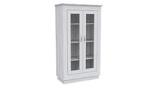 VITRINA TUHOME ALCAMO WHITE CHIC 2 PUERTAS BLANCO