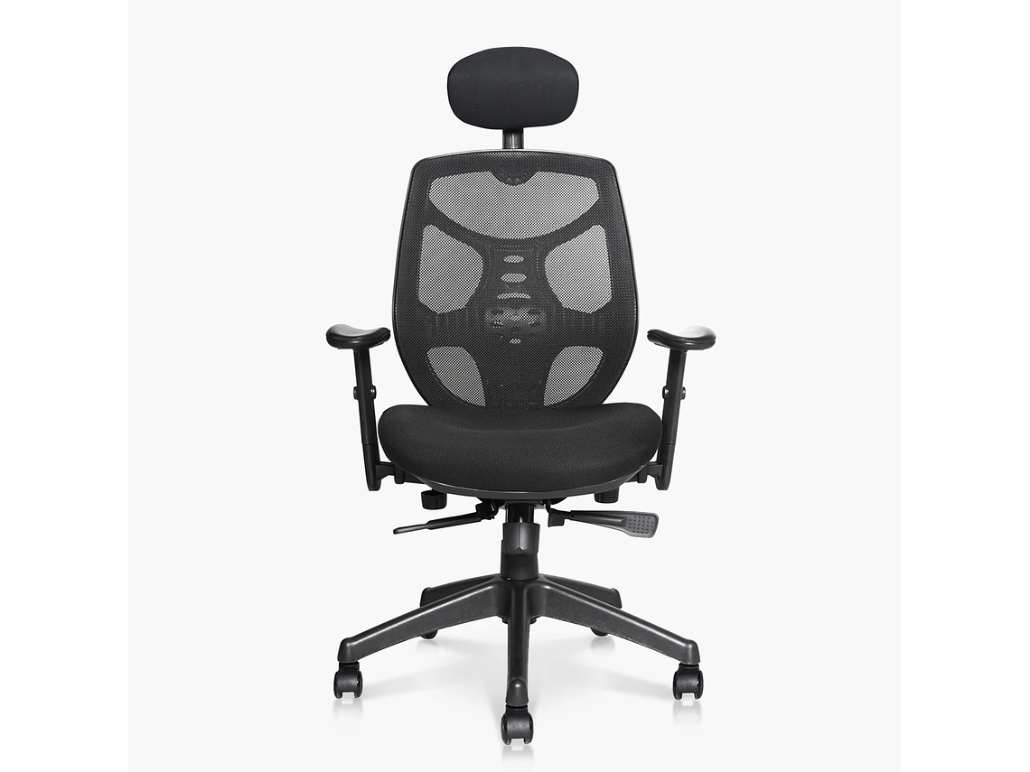 SILLA OFICINA IDENTITY BASE NYLON C/CABECERO NEGRO FORM 1