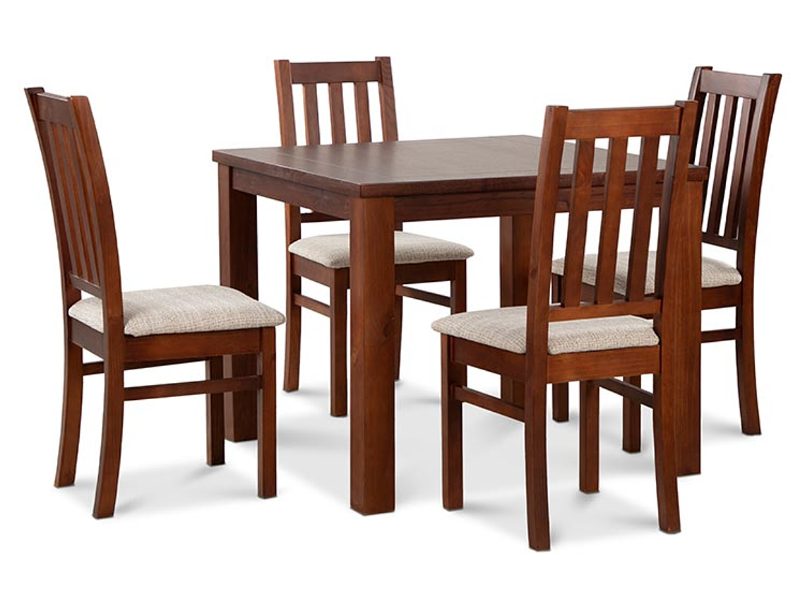 JUEGO DE COMEDOR CIC ÑUBLE 4 SILLAS CARAMELO BEIGE 1