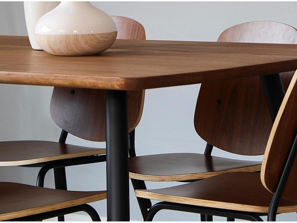 MESA DE COMEDOR MEDULAR AULA NOGAL 6P 2