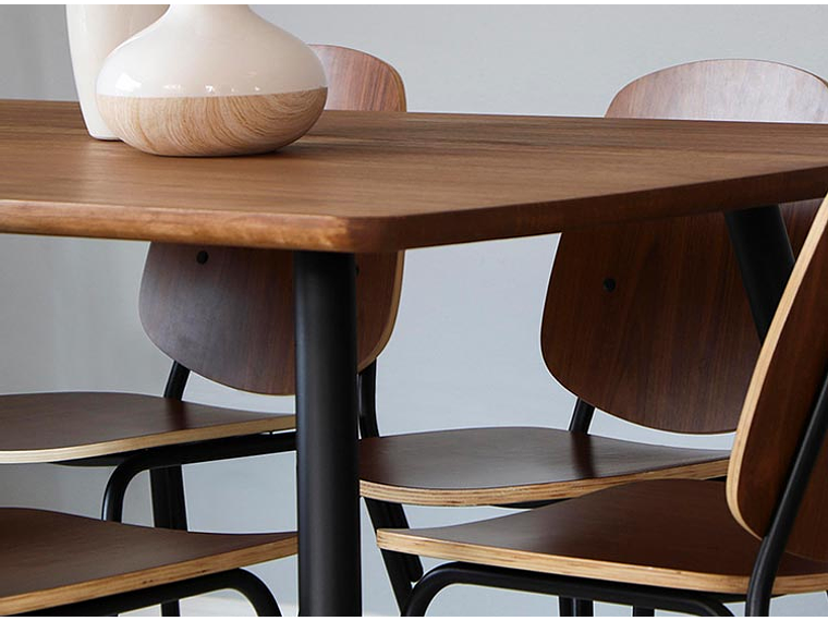 MESA DE COMEDOR MEDULAR AULA NOGAL 6P 2