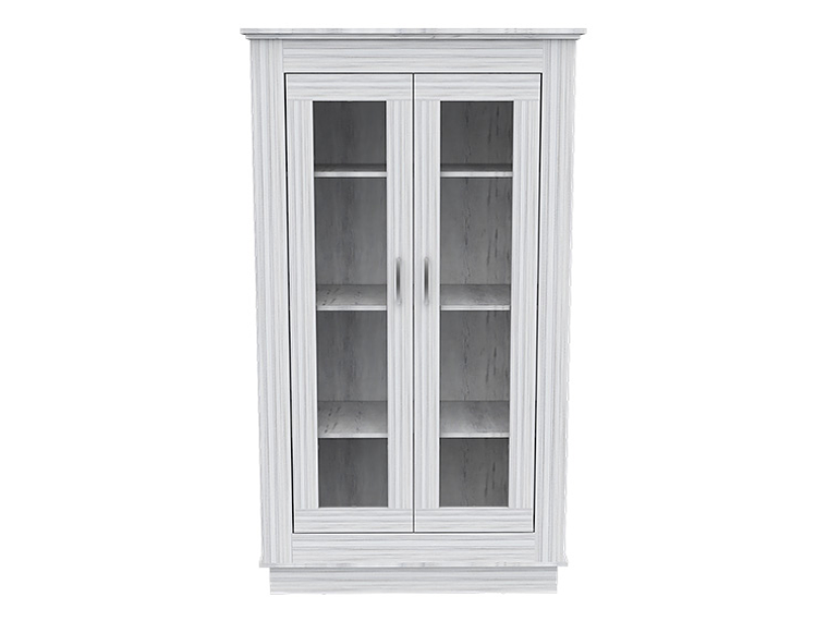 VITRINA TUHOME ALCAMO WHITE CHIC 2 PUERTAS BLANCO 2