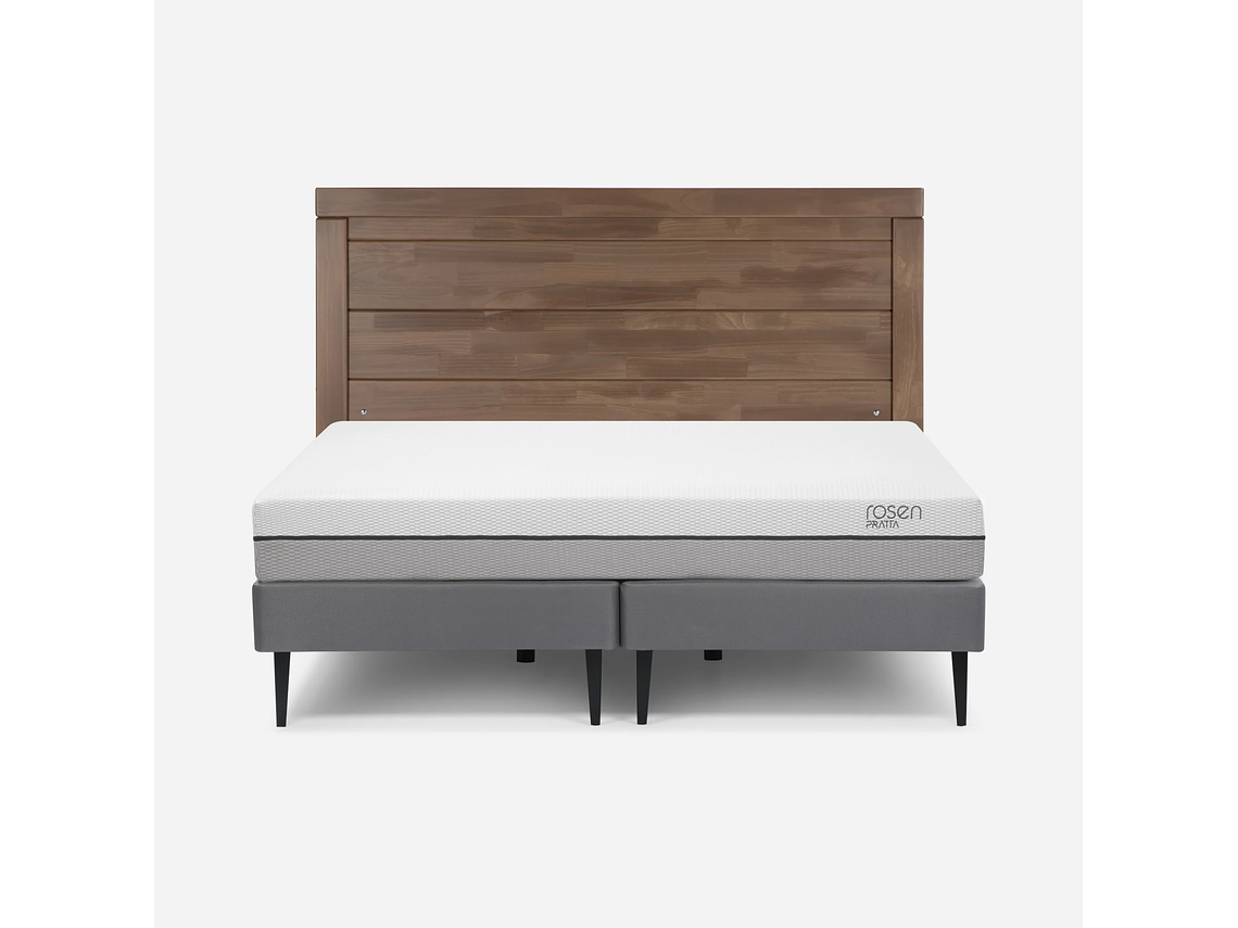 CAMA EUROPEA PRATTA 2 PLAZAS BD PATA ACERO+ RESPALDO SICILIA 1