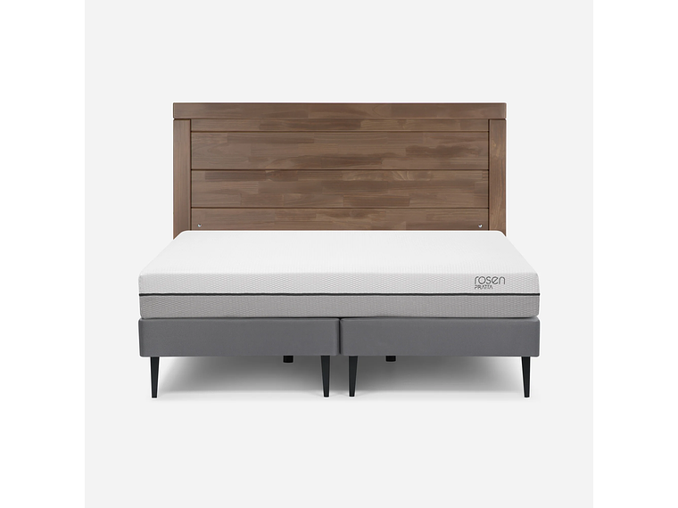 CAMA EUROPEA PRATTA 2 PLAZAS BD PATA ACERO+ RESPALDO SICILIA 1