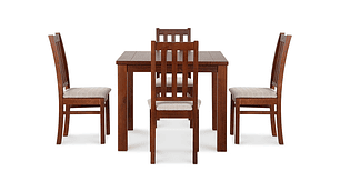 JUEGO DE COMEDOR CIC ÑUBLE 4 SILLAS CARAMELO BEIGE