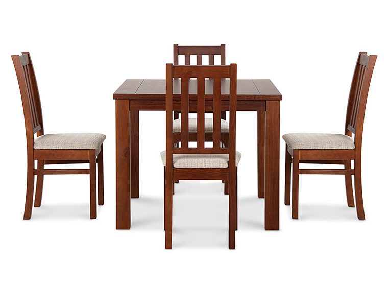 JUEGO DE COMEDOR CIC ÑUBLE 4 SILLAS CARAMELO BEIGE 2