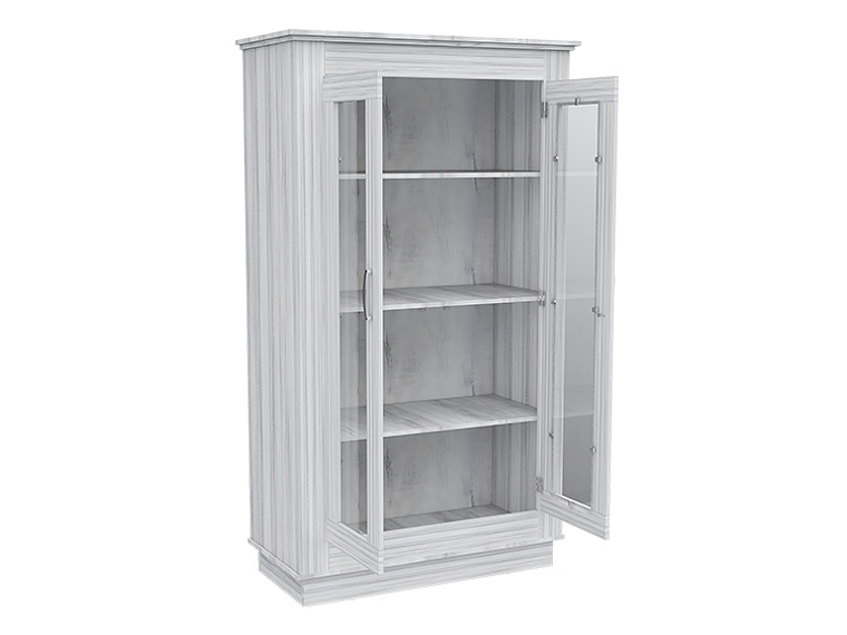 VITRINA TUHOME ALCAMO WHITE CHIC 2 PUERTAS BLANCO 3