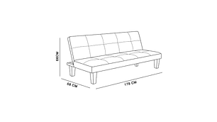 FUTÓN MDESIGN NEOANIS 3 CUERPOS NEGRO 178X66X68