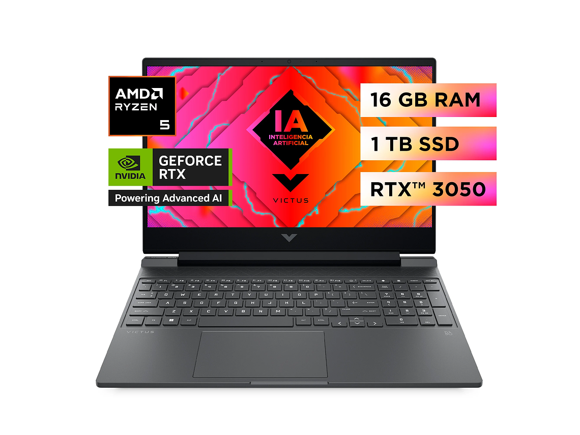 NOTEBOOK HP 15-FB2015LA R5-8645 16G 1TB 15 RTX 3050 6