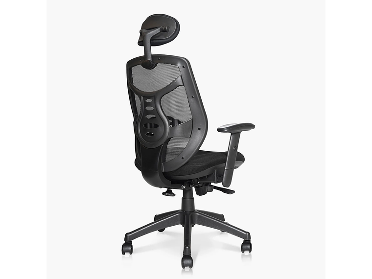 SILLA OFICINA IDENTITY BASE NYLON C/CABECERO NEGRO FORM 4