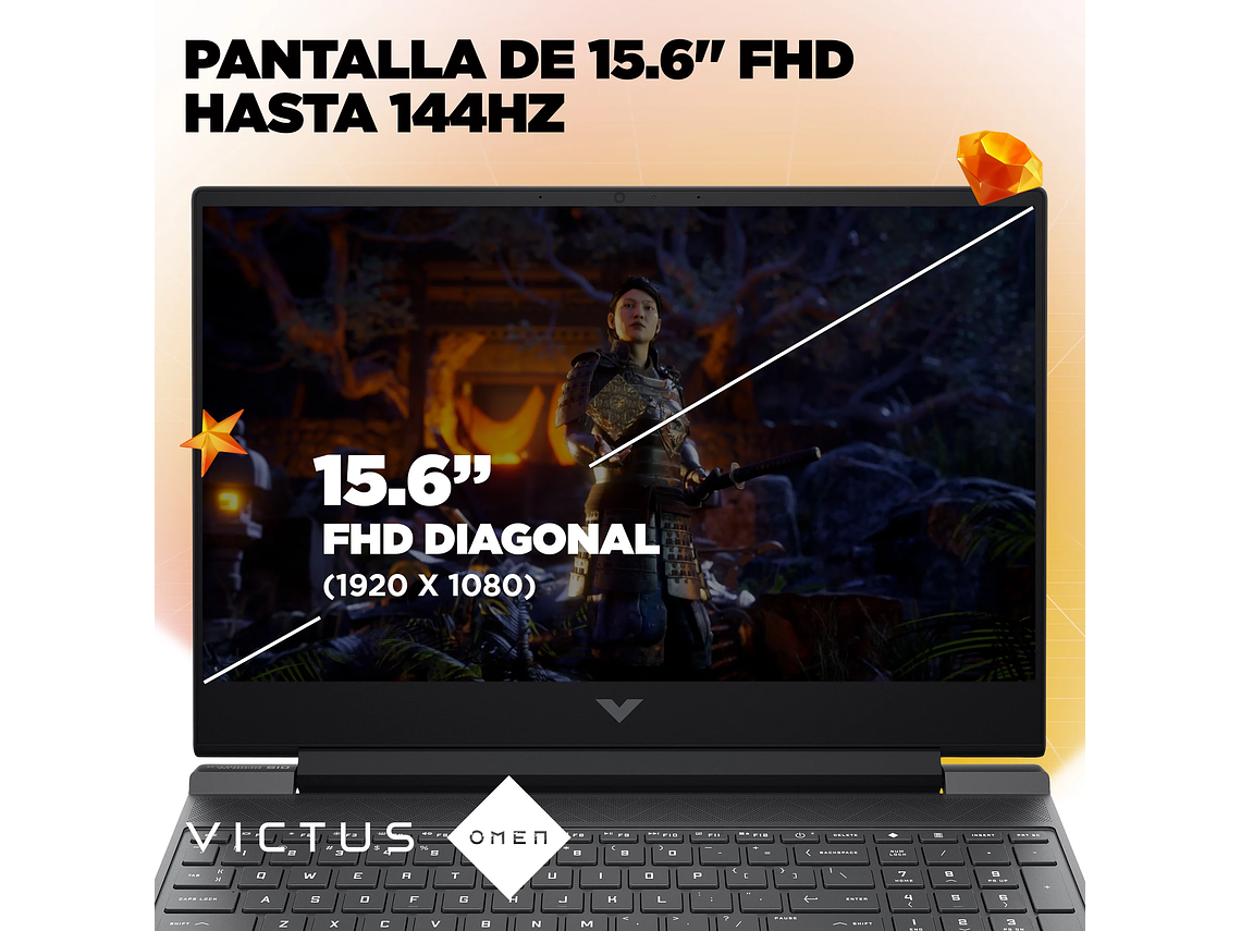 NOTEBOOK HP 15-FB2015LA R5-8645 16G 1TB 15 RTX 3050 7