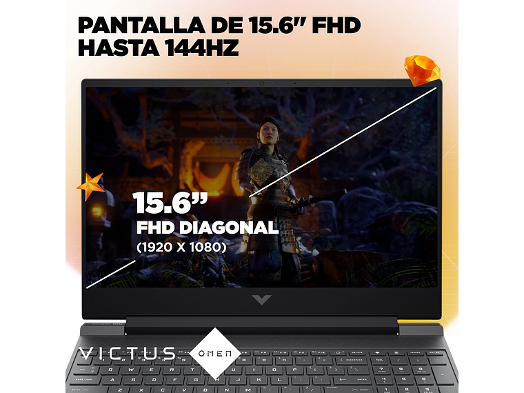 NOTEBOOK HP 15-FB2015LA R5-8645 16G 1TB 15 RTX 3050 7