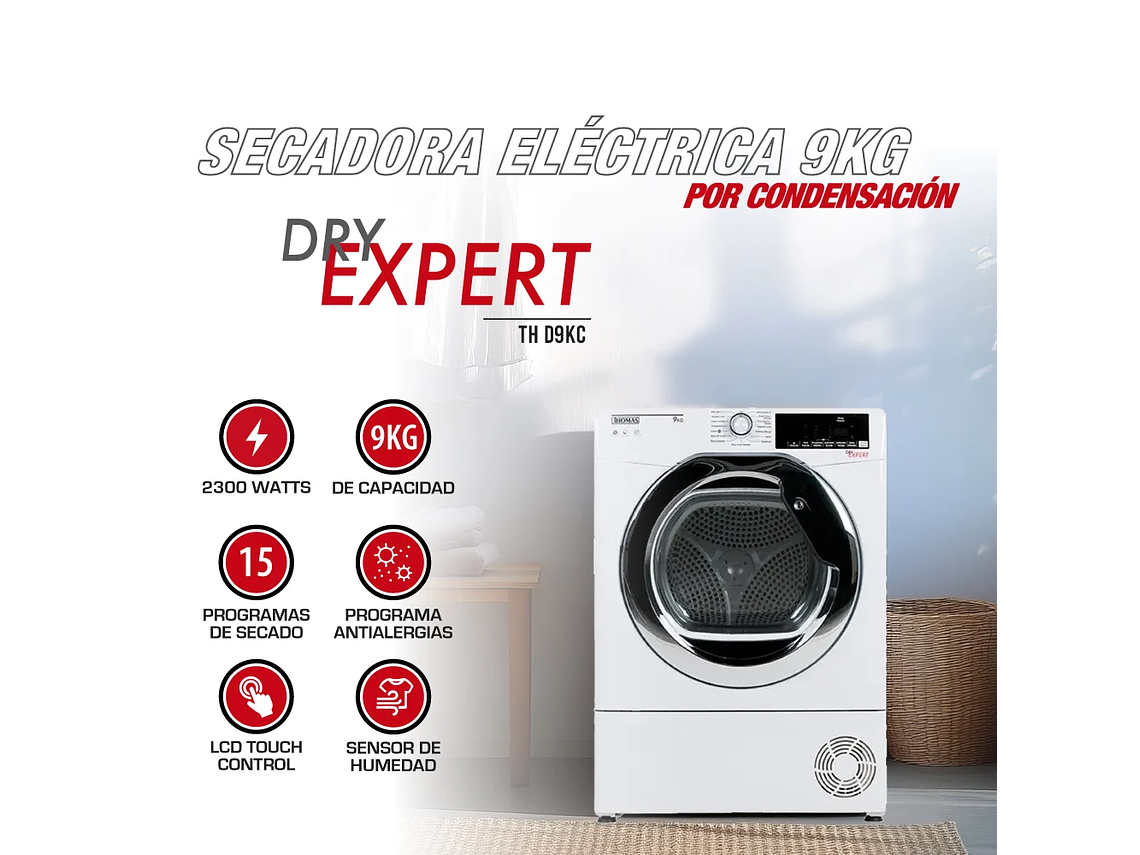 SECADORA ELE CTRICA 9 KG POR CONDENSACION 8