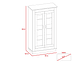 VITRINA TUHOME ALCAMO WHITE CHIC 2 PUERTAS BLANCO - Miniatura 6