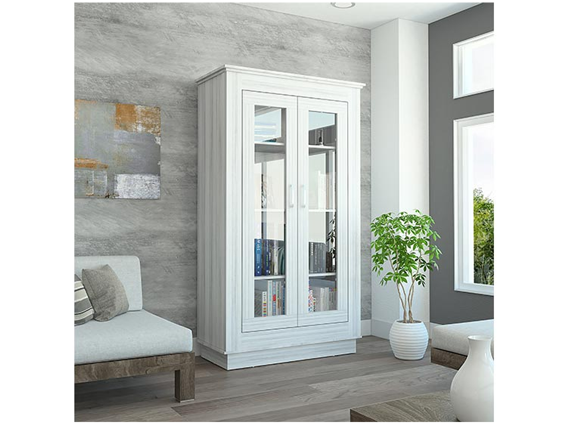 VITRINA TUHOME ALCAMO WHITE CHIC 2 PUERTAS BLANCO 7