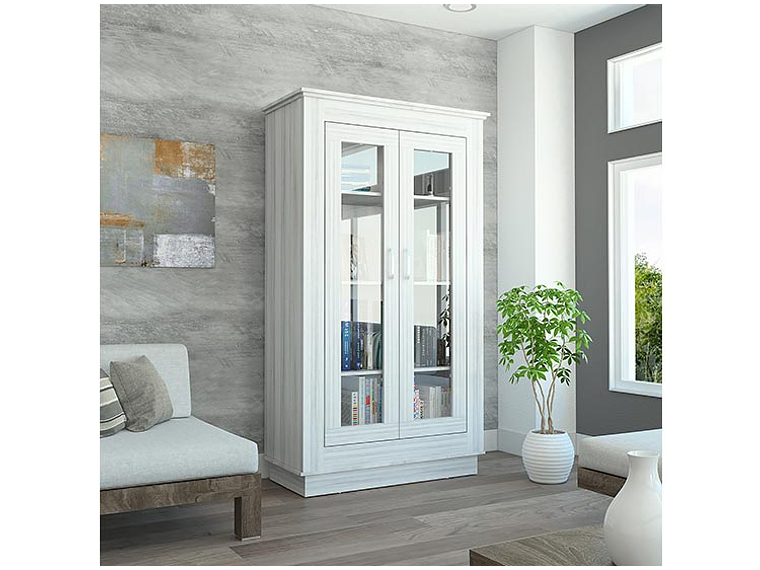 VITRINA TUHOME ALCAMO WHITE CHIC 2 PUERTAS BLANCO 7