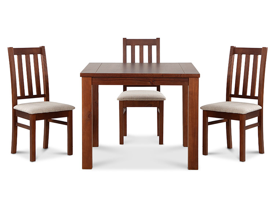 JUEGO DE COMEDOR CIC ÑUBLE 4 SILLAS CARAMELO BEIGE 6