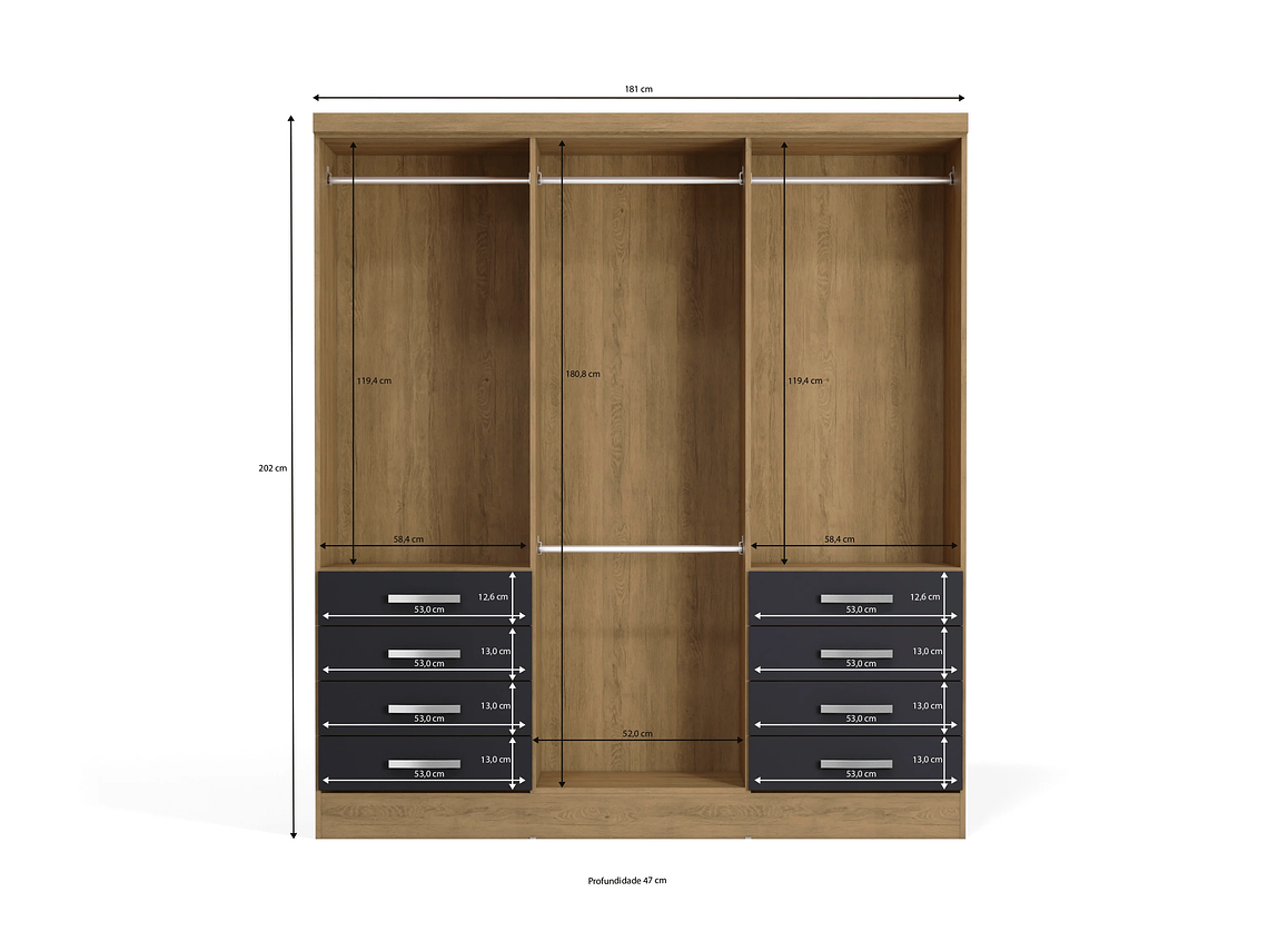 CLÓSET YARDAS 6 PUERTAS 8 CAJONES AGUSTINA ANGELÍN 6