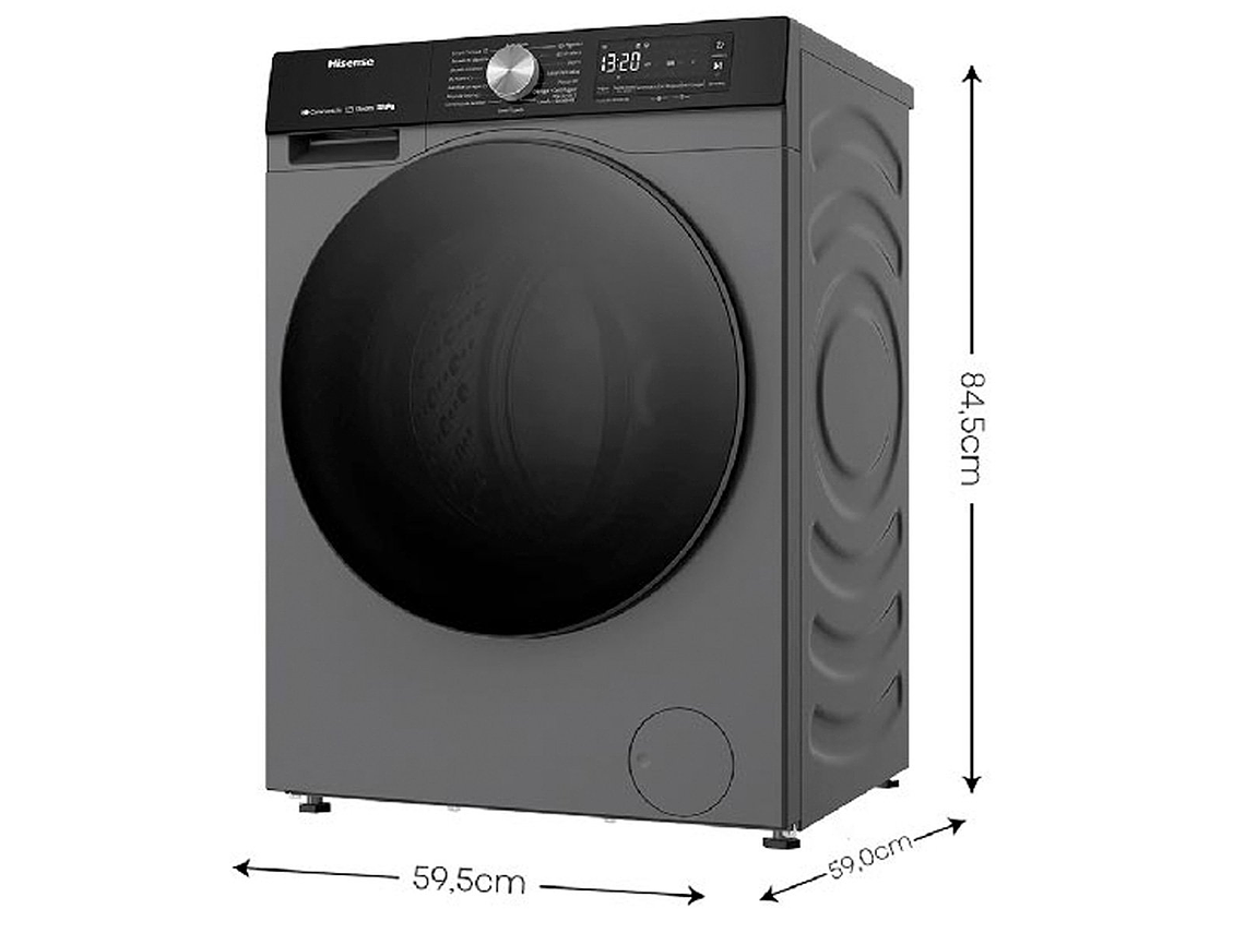 LAVADORA SECADORA CARGA FRONTAL HISENSE WD3S1243BT 12KG/8KG GRAFITO 12