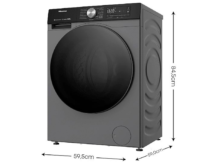 LAVADORA SECADORA CARGA FRONTAL HISENSE WD3S1243BT 12KG/8KG GRAFITO 12
