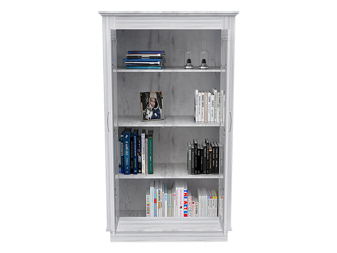 VITRINA TUHOME ALCAMO WHITE CHIC 2 PUERTAS BLANCO 9