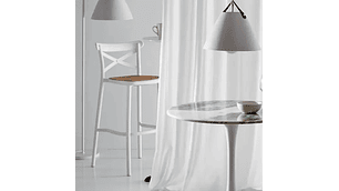 PACK 4 TABURETE O PISO SENA POLIPROPILENO PARA TERRAZA O DESAYUNADOR 75CM - BLANCO