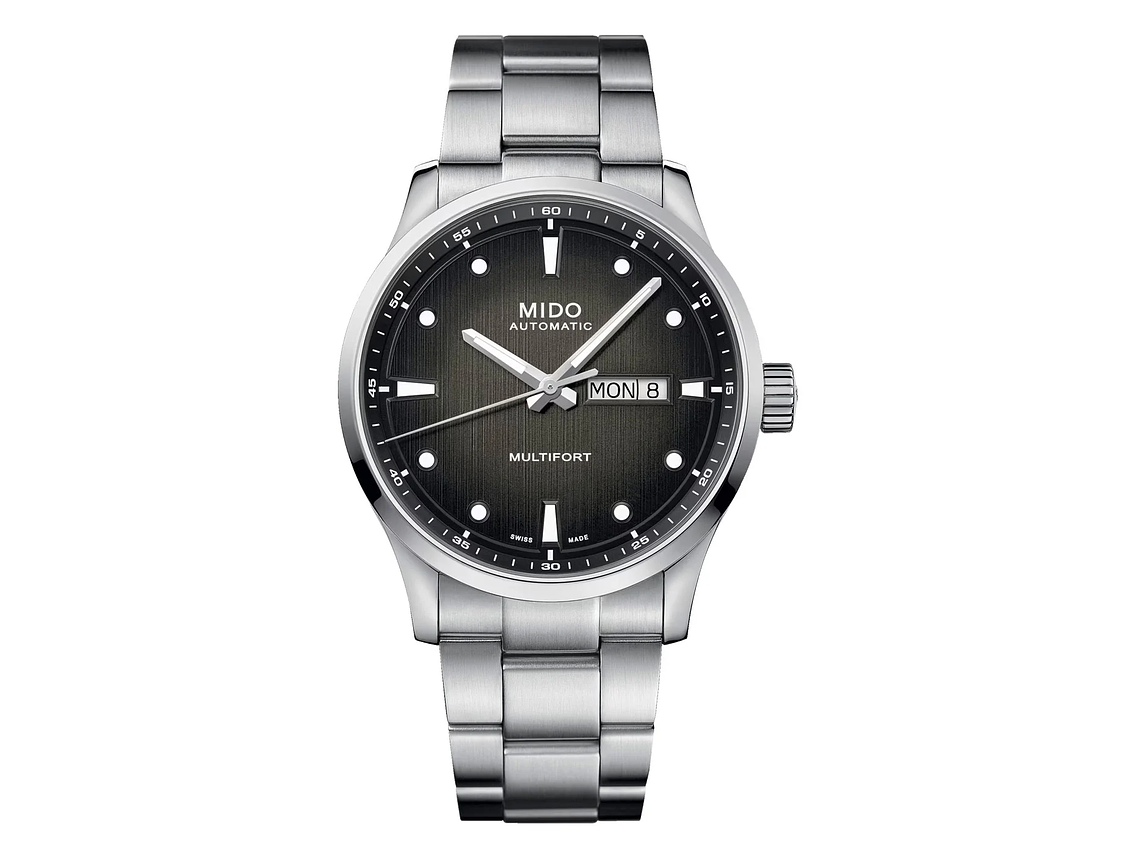 RELOJ MIDO MULTIFORT M ACERO EN COLOR NEGRO 1