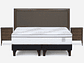 CAMA EUROPEA NEO PLUS KING BD + RESPALDO NOLITA CAFÉ+VELADOR - Miniatura 1