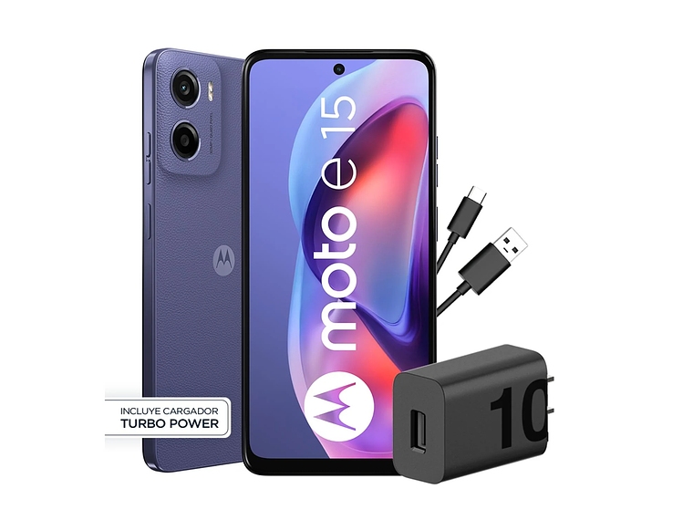 CELULAR MOTO E15 2GB 64GB ANDROID 14 6.7' PÚRPURA 1