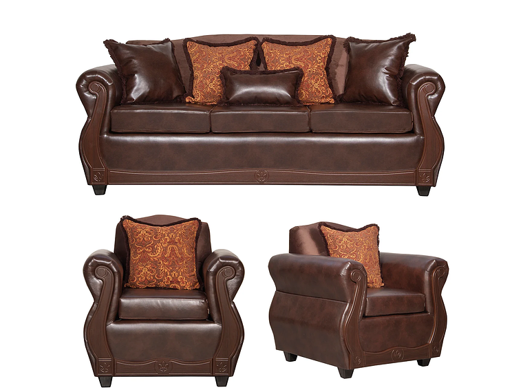 JUEGO DE LIVING 3 1 1 GRAN COLUMBIA CAFÉ 1