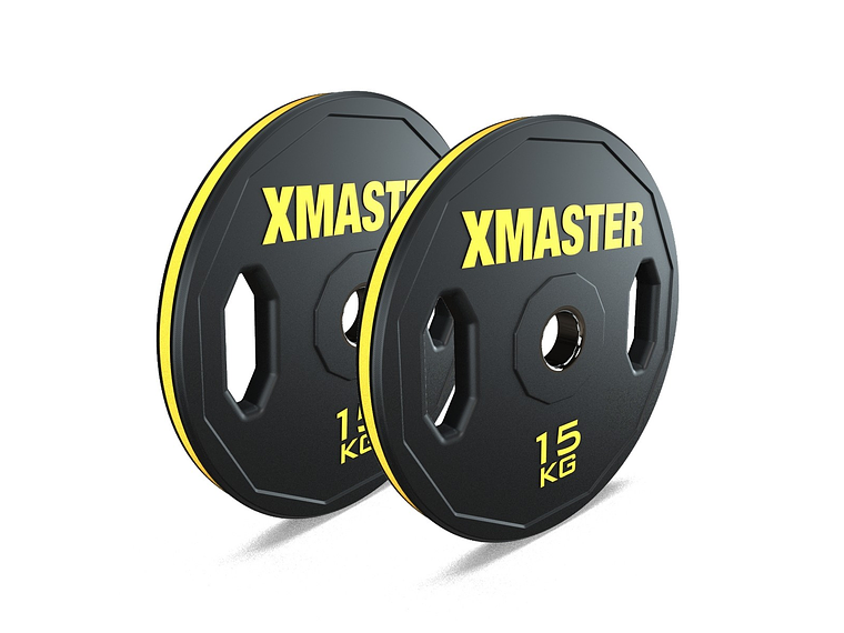 Par Discos Olímpicos Rubber Hand Grip 15kg | XMASTER 1