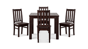 JUEGO DE COMEDOR CIC ÑUBLE 4 SILLAS CHOCOLATE NEGRO