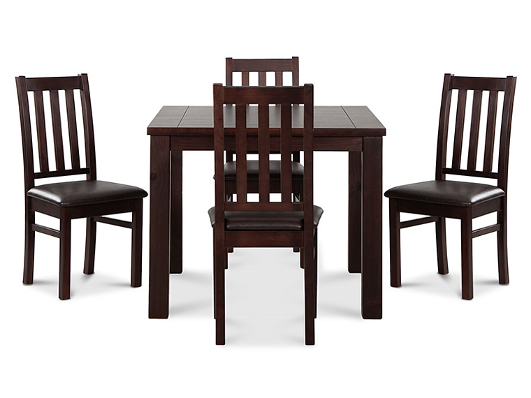 JUEGO DE COMEDOR CIC ÑUBLE 4 SILLAS CHOCOLATE NEGRO 1