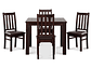 JUEGO DE COMEDOR CIC ÑUBLE 4 SILLAS CHOCOLATE NEGRO - Miniatura 1