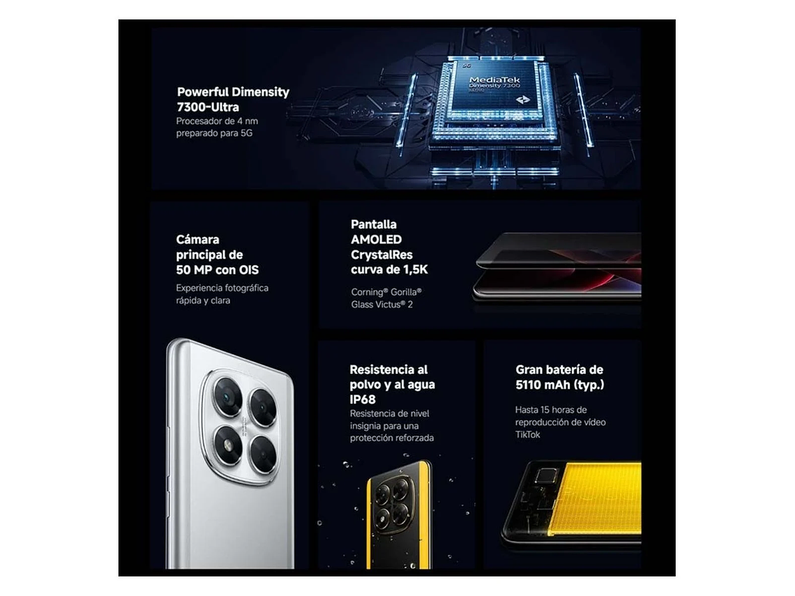 XIAOMI POCO X7 5G 8GB + 256GB NEGRO 5