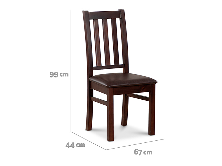 JUEGO DE COMEDOR CIC ÑUBLE 4 SILLAS CHOCOLATE NEGRO 5