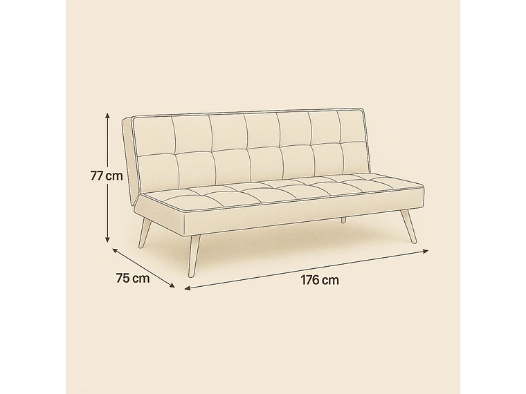 FUTON SOFA CAMA GRECIA GRIS 5