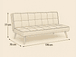 FUTON SOFA CAMA GRECIA GRIS - Miniatura 5