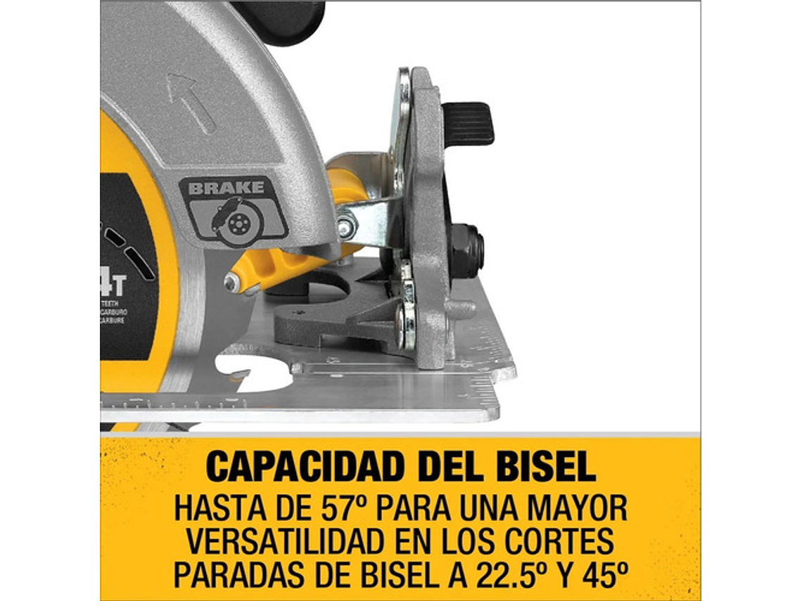 SIERRA DEWALT CIRCULAR 7 1/4 20 V XR DCS570B SIN BATERIAS METAL 6